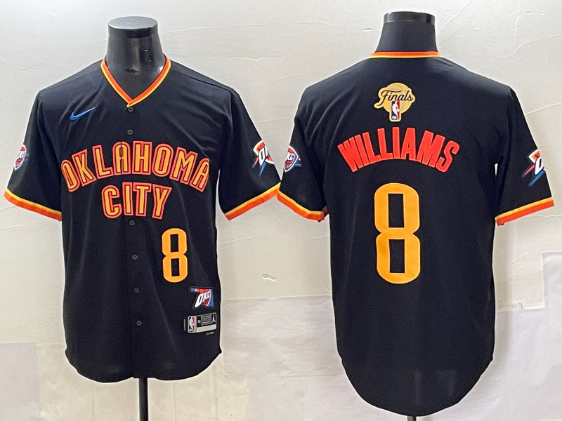 Men 2025 Oklahoma City Thunder 8 Williams black NBA Jersey style